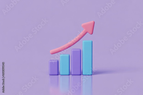Bar Graph Showing Business Growth with Upward Arrow – Progress Visualization for Reports Free Download Bar Graph Showing Business Growth with Upward Arrow – Progress Visualization for Reports - GFXLoad