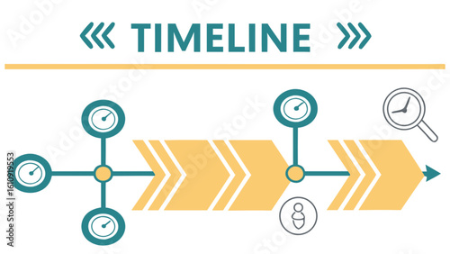 Timeline infographic design template for project management and business presentation vector illustration