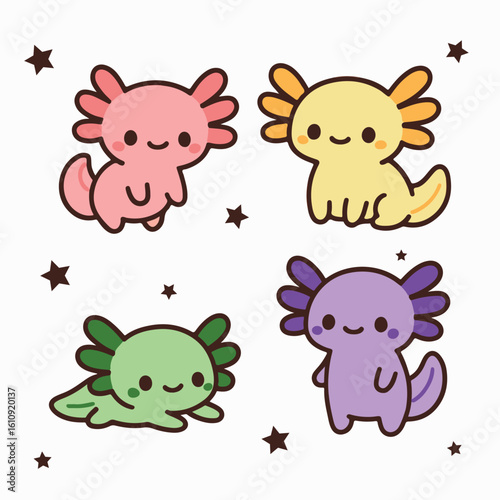 Axolotl mexican animal cute kawaii