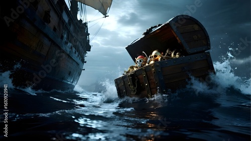 A treasure chest that is sought after by many people who are stranded deep in the ocean