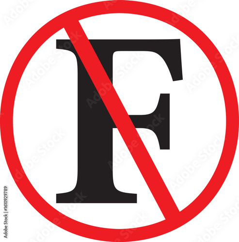 Red and white forbidden symbols for no parking, no smoking, and do not enter signs illustrate isolated road safety warnings