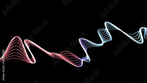 dna strand on black background