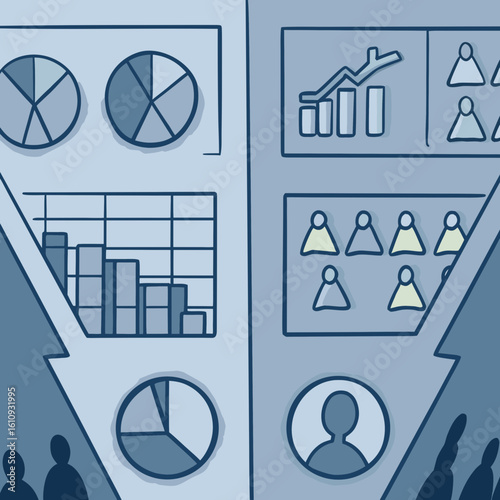 Colorful infographic comparing supervised vs unsupervised learning, white background
