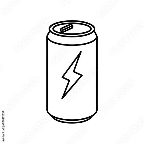 energy drink can vector, bold beverage icon for sports branding, nightlife promotions, and fast-paced lifestyle design