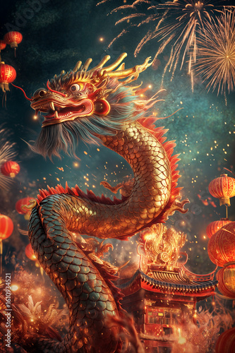 Chinese dragon celebration