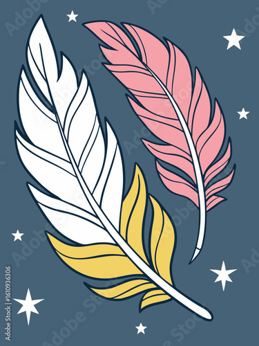vector illustration of feathers