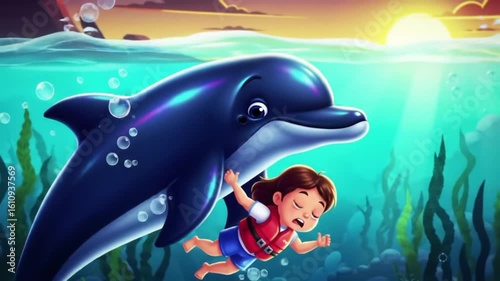dolphin jumping in the water