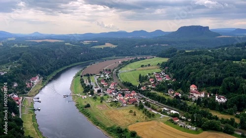 Saxon Switzerland view from above.