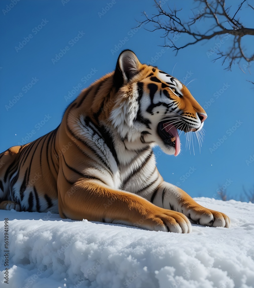 Obraz premium tiger in the snow