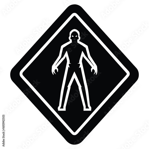zombie apocalypse sign vector icon