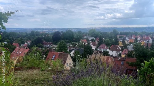 Small German village view from above.