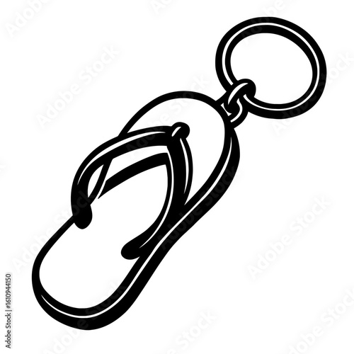 Charming Flip Flop Key Fob - Perfect for Beach Lovers and Summer Vibes