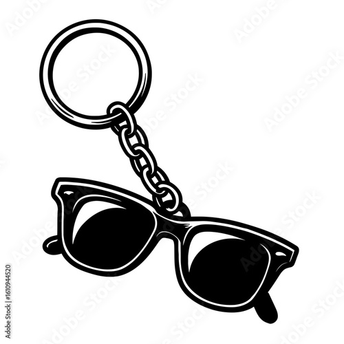 Stylish Sunglasses Key Fob Design - Perfect for Fashion and Travel Enthusiasts