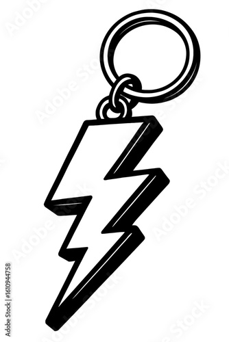 Bold Lightning Bolt Charm - Symbolizing Energy, Power, and Speed