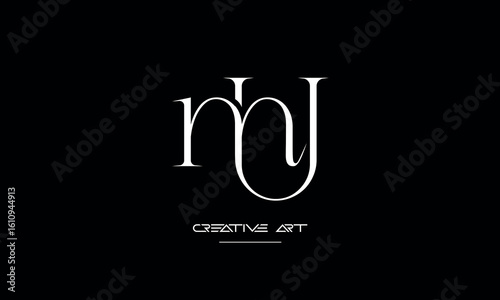 MU, UM, M, U abstract letters logo monogram