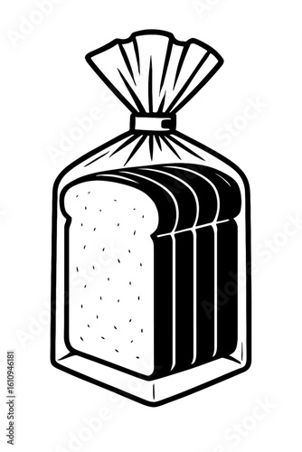 Freshly Sliced Bread Loaf in Clear Retail Packaging