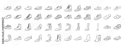shoes of collection vector