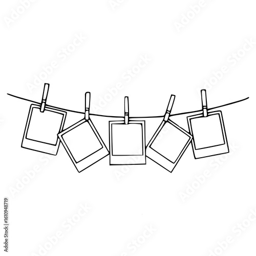 empty polaroid picture hangers