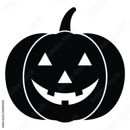 jack o  lantern smile vector icon