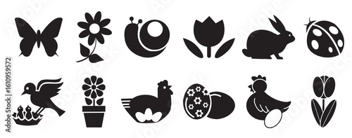 Spring Easter icons