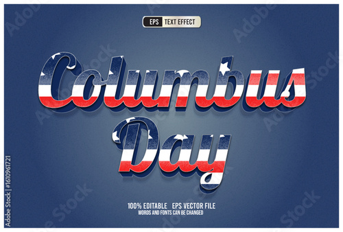 TEXT EFFECT COLUMBUS DAY