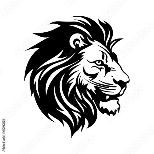 Wallpaper Mural Side View Lion Head Vector Illustration Torontodigital.ca