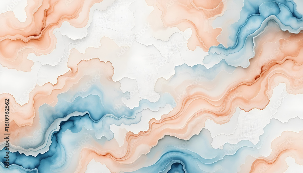 Obraz premium Abstract Pink and Blue Liquid Ink Splashes Background for Artistic, Creative Design, Beauty, and Dynamic Concepts