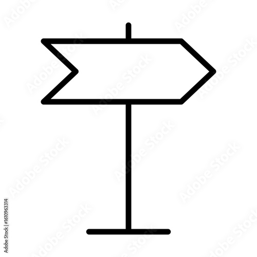 blank road sign direction board icon