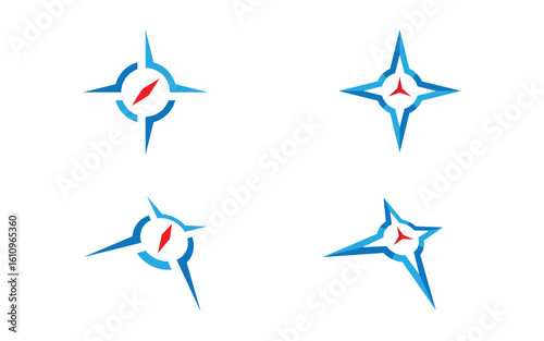 Modern Compass Logo vector ion illustration design v1.3