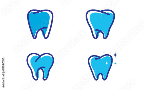 Dental Medical Care Logo icon vector design template v2.8