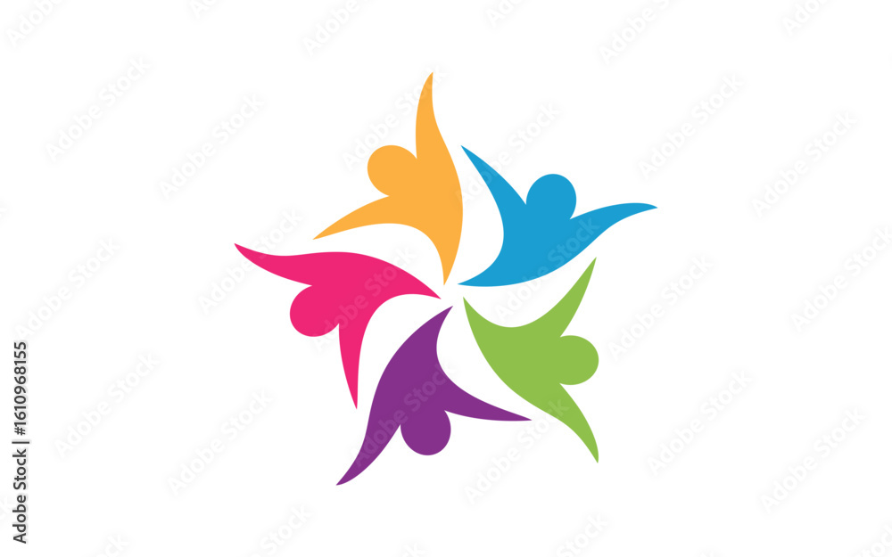 Human care Love adoption group network and social logo design v.79 Human care Love adoption group network and social logo design v.79