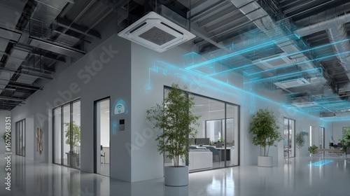 AI HVAC system monitoring pathogen levels and air quality in real time 