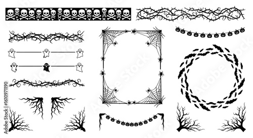 Halloween Vector Elements Spooky Decoration.