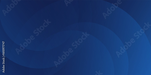 Abstract blue simple glowing geometric lines on dark blue background. Modern
