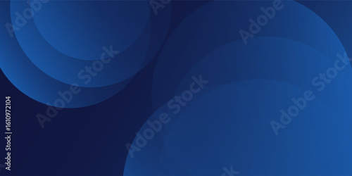 Abstract blue simple glowing geometric lines on dark blue background.