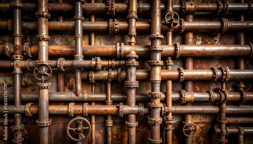 Fototapeta premium Rusty industrial pipes