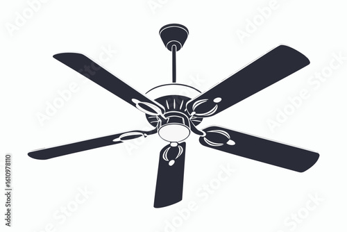 ceiling fan silhouette vector