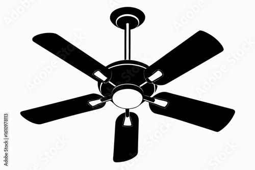 ceiling fan silhouette vector