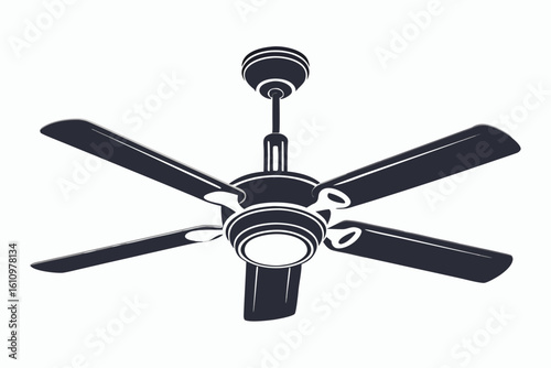 ceiling fan silhouette vector