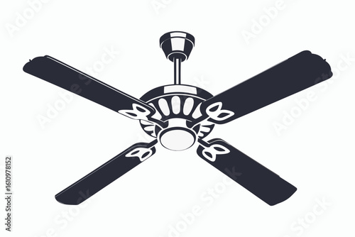 ceiling fan silhouette vector