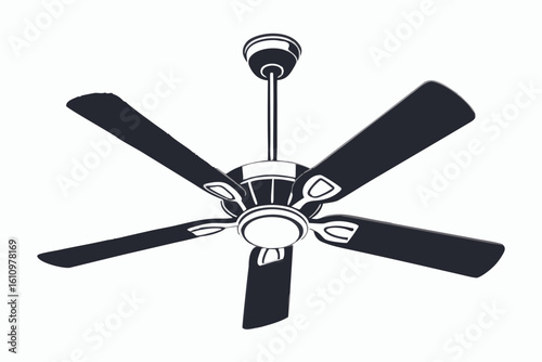 ceiling fan silhouette vector