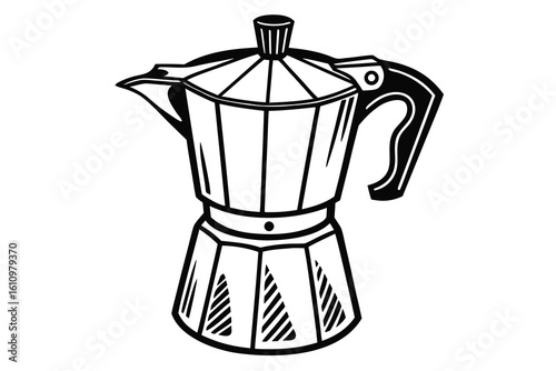 kettle icon black and white on white background
