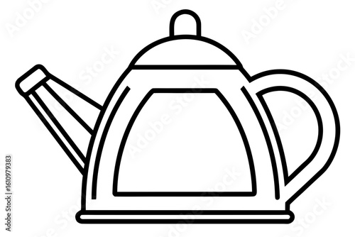 kettle icon black and white on white background