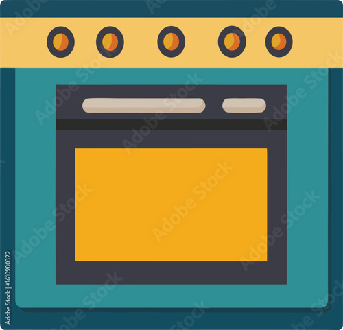 Modern electric oven isolated on white background, high-resolution kitchen appliance image perfect for culinary, cooking, baking, and home interior design use on Adobe Stock and free image platforms.