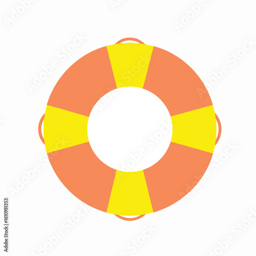 Vector Lifebuoy – Life Ring Illustration | Buff Yellow and  Pantone Yellow Lifesaver Clipart

