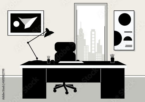 stylish office of the big boss