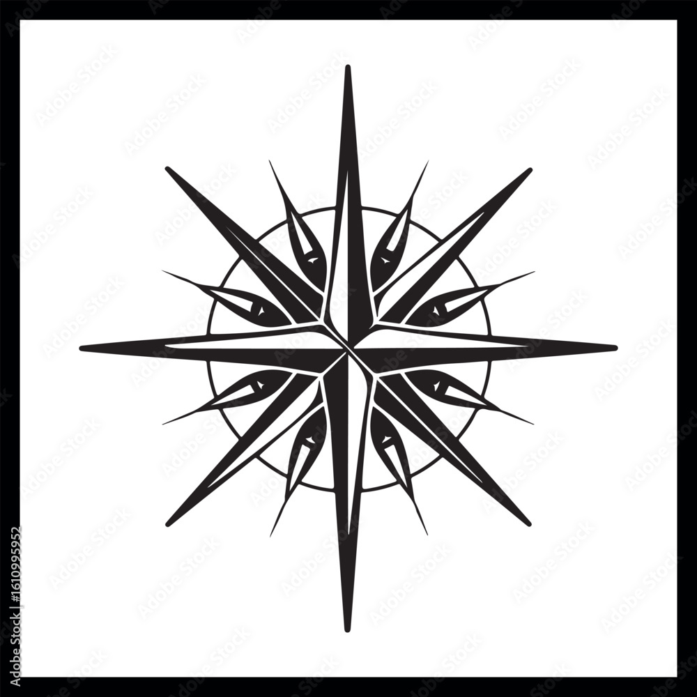 Fototapeta premium Compass clipart, map