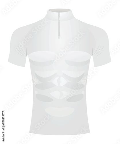 Rash guard athlete fitness t shirt. vector