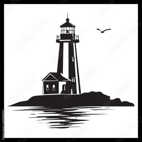 Lighthouse vector art, coastal