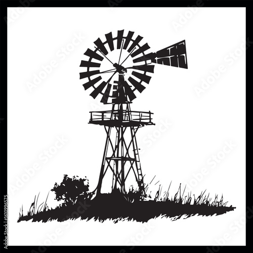 Simple windmill design, turbine